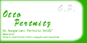 otto pertnitz business card